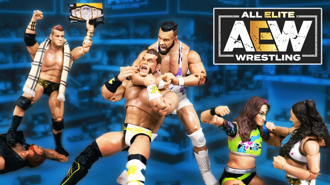 AEW Toy Store Brawl Wrestling Figure Diorama Behind the Scenes