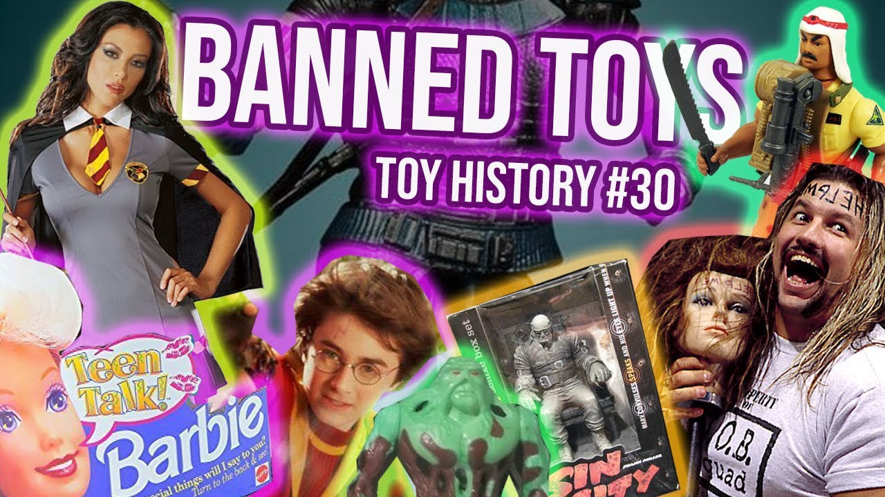 Banned Toys Rambo Star Wars Harry Potter Barbie WWE Swamp Thing TOY HISTORY 30