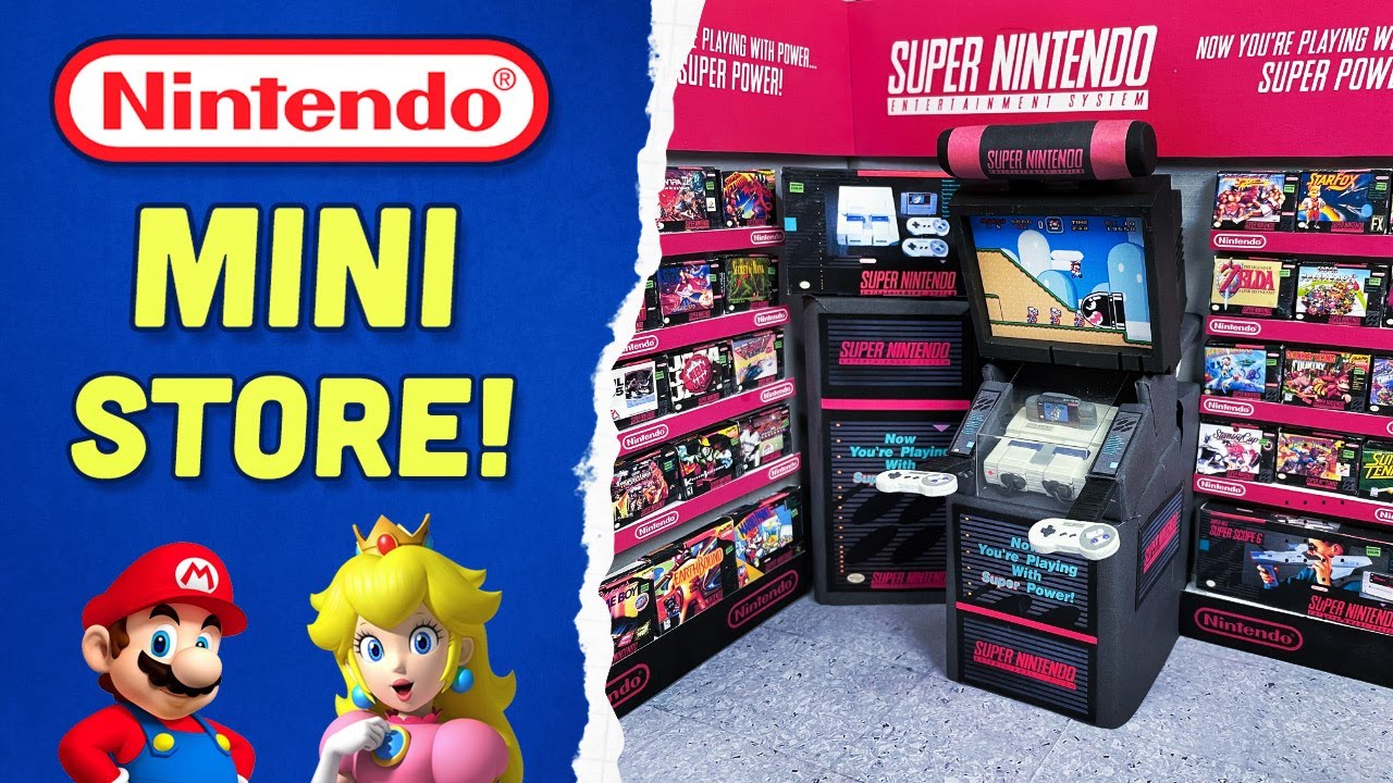 I Built a Tiny Nintendo Store including a Retro SNES Kiosk