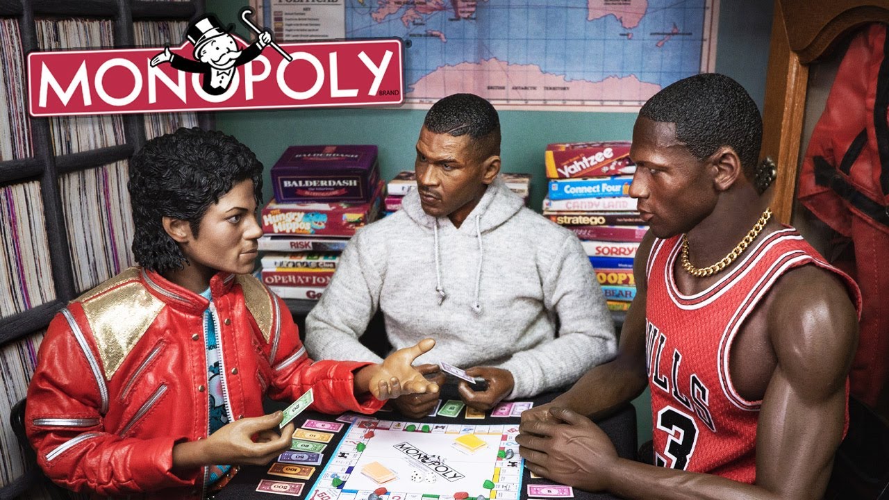 Michael Jackson Mike Tyson and Michael Jordan Playing Monopoly in the 80s