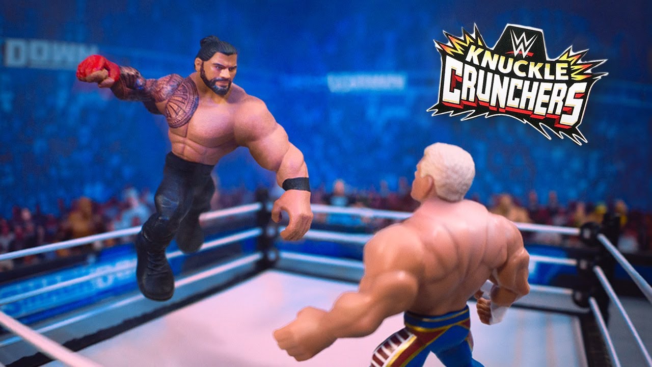 Roman Reigns vs. Cody Rhodes WWE Knuckle Crunchers Custom Diorama