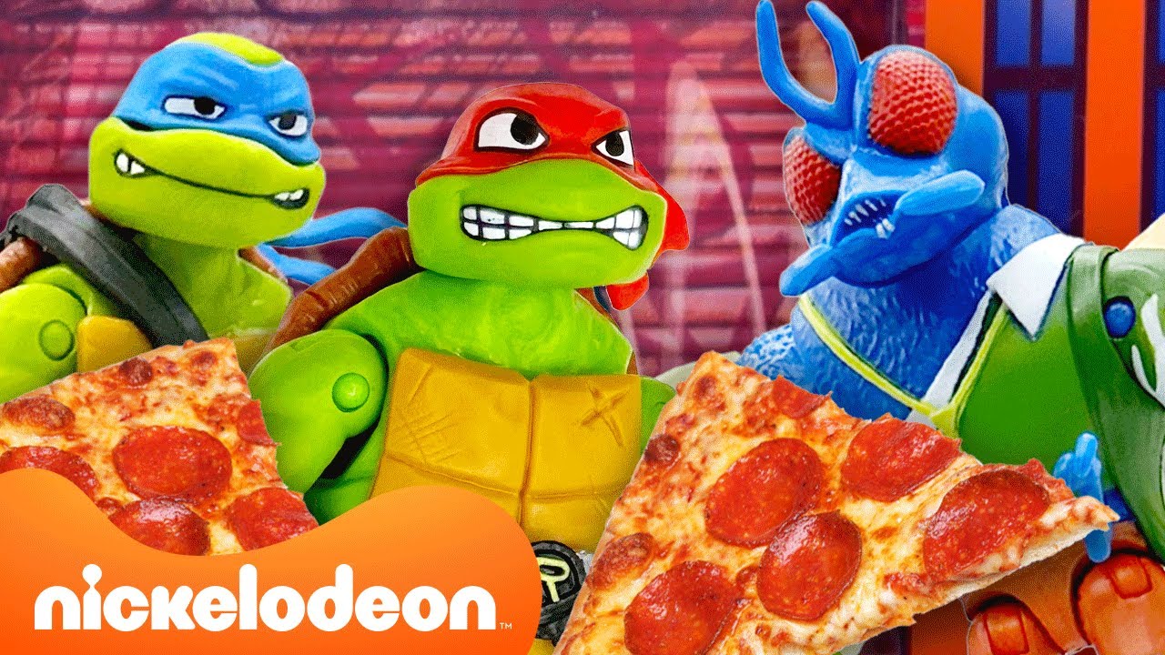 TMNT Mutant Mayhem De Teenage Mutant Ninja Turtles vechten met Superfly om hun pizza