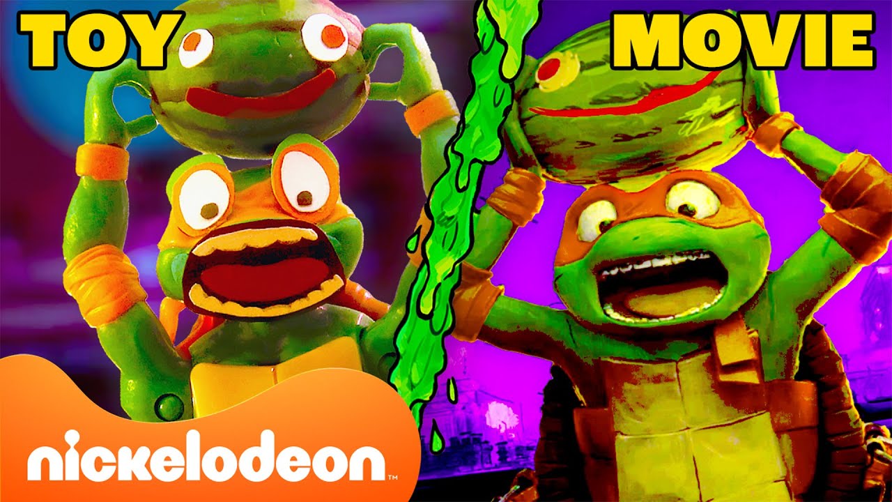 TMNT Totale chaos speelgoed speelt de NIEUWE film na TMNT shorts