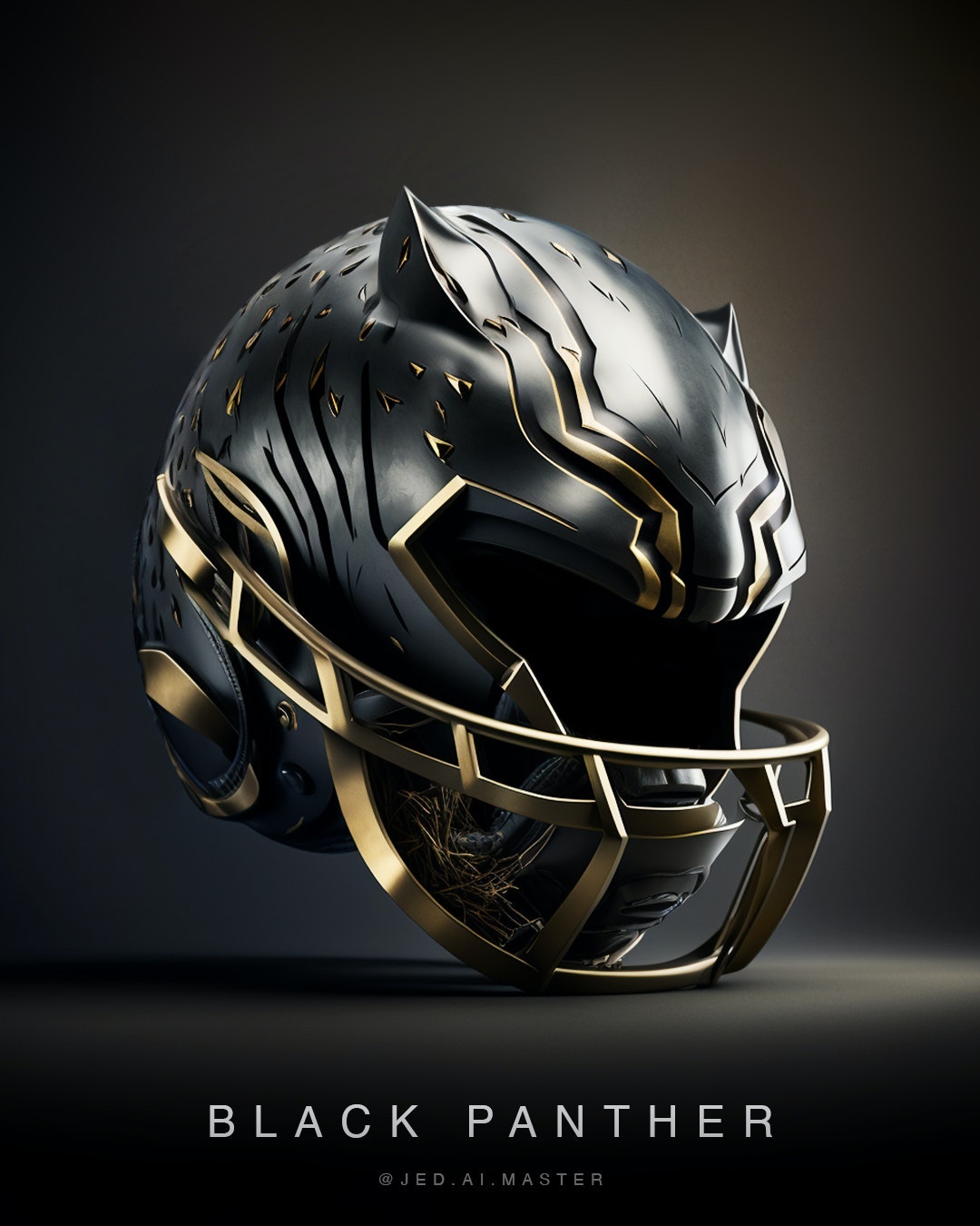Black Panther Football Helm