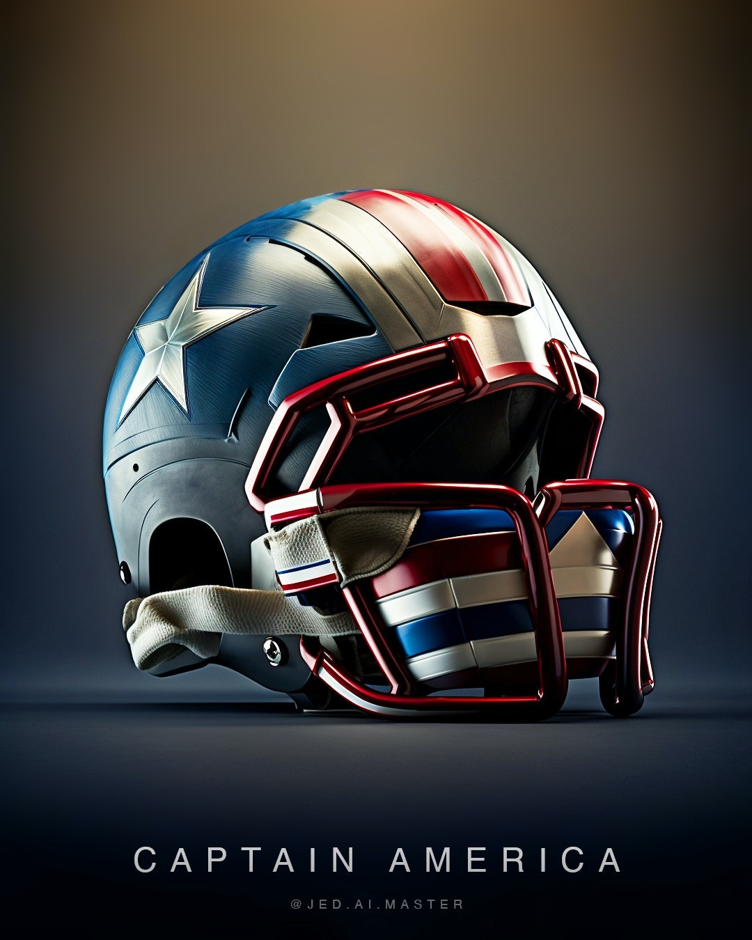 Captain America Football Helm
