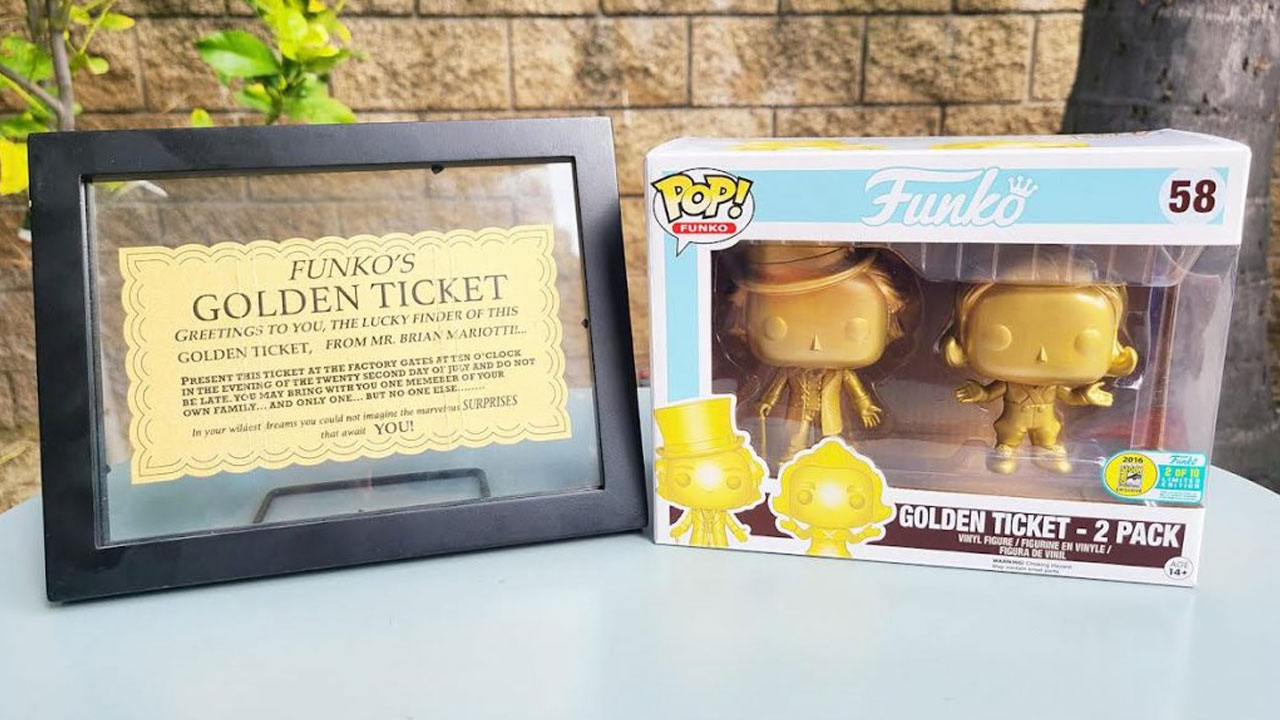 funko pop willy wonka golden ticket