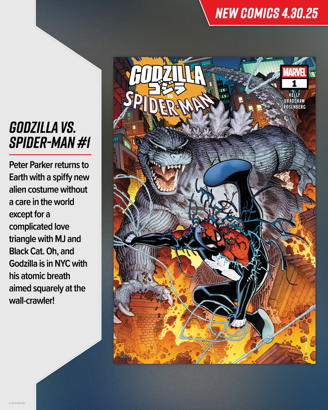 marvel comics godzilla vs spider man